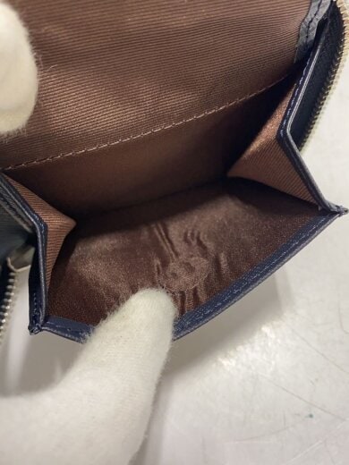 商品画像：2つ折り財布/レザー/BLK/無地/メンズ 5