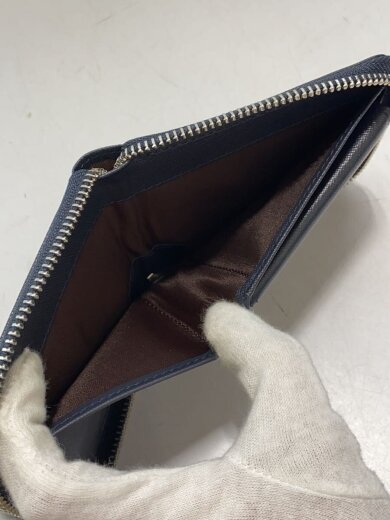 商品画像：2つ折り財布/レザー/BLK/無地/メンズ 6