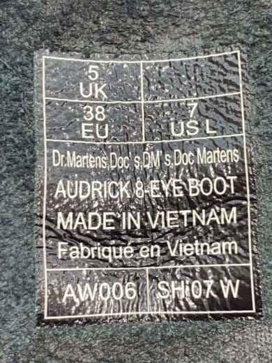 商品画像：レースアップブーツ/UK5/BLK/レザー/AUDRICK8-EYEBOOT 5