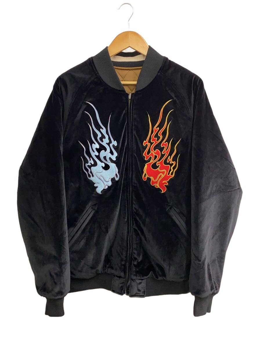 HUF / ディストラクティブ スカジャン/スカジャン/L/ポリエステル/ブラック/JK00410//