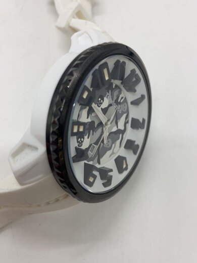 商品画像：クォーツ腕時計/アナログ/ラバー/WHT/J05R 9