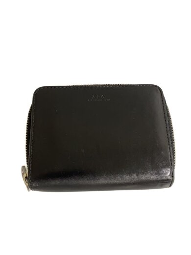 商品画像：コンパクトウォレット/2つ折り財布/レーヨン/ブラック/メンズ 1