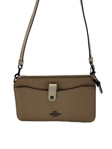 商品画像：ショルダーバッグ_ノア_ポップアップメッセンジャー_カラーブロック_オールレザー/レザー/BEG 1