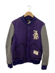 袖レザー/切替ジャケット/スタジャン/40/ウール/PUP