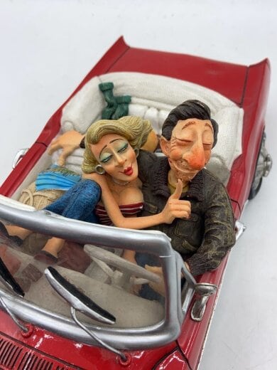 商品画像：Guillermo Forchino/インテリア雑貨/RED/アートフィギュア/クラシックカー/カップル 4