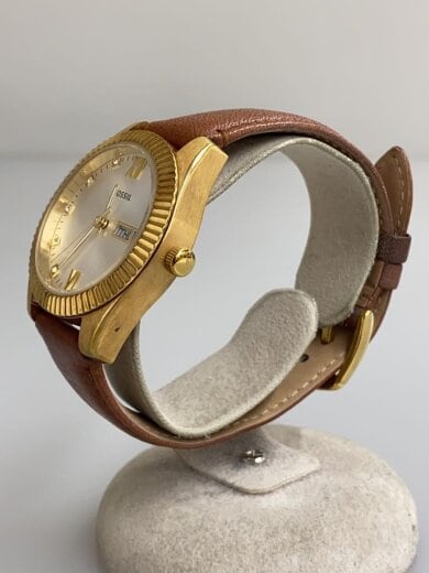 商品画像：Scarlette Mini/クォーツ腕時計/アナログ/レザー/WHT/BRW/ES5184// 2