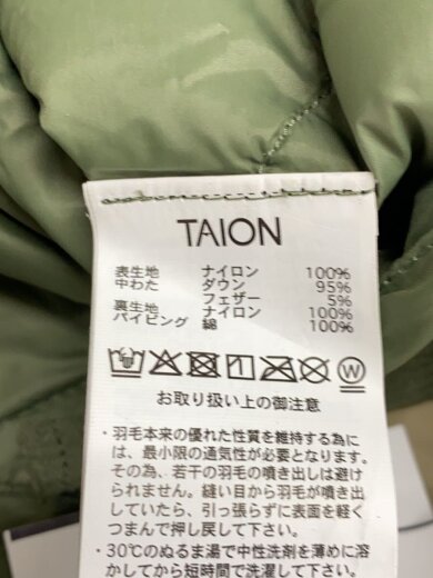 商品画像：HOOD ZIP JACKET/ダウンジャケット/L/ナイロン/KHK/TAION-106ALSZML-1// 4