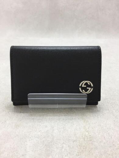 画像：GUCCIカードケース_ホースビットプリントレザー/フェイクレザー/BLK1
