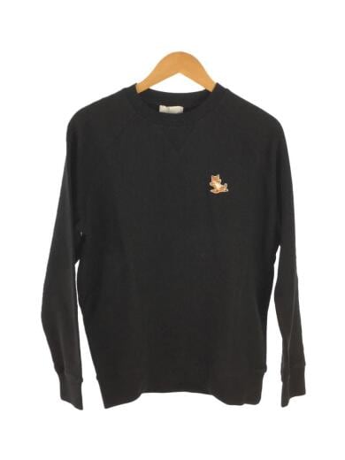 画像：MAISON KITSUNEタグ付/CHILLAX FOX PATCH CLASIC SWEATSHIRT/スウェット/M/コットン/ブラック1