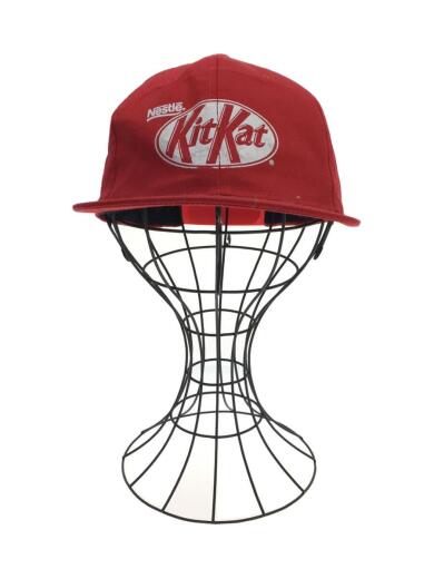 画像：Vintageキットカット/kit kat nestle/企業ロゴ/キャップ/--/コットン/RED/無地/メンズ1