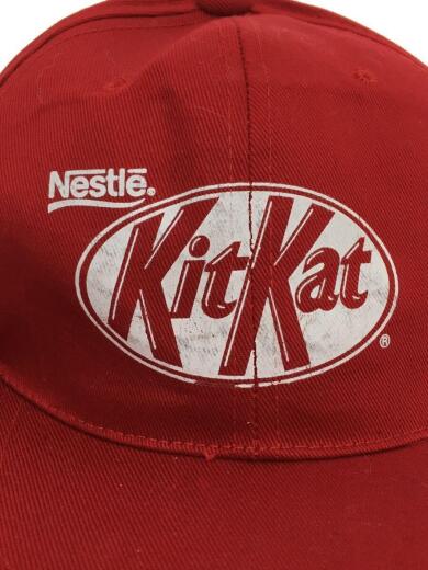 画像：Vintageキットカット/kit kat nestle/企業ロゴ/キャップ/--/コットン/RED/無地/メンズ5