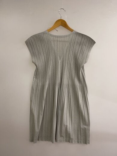 商品画像：チュニック/フレア/ノースリーブブラウス/3/ポリエステル/GRY/総柄/pp63-jt525 2