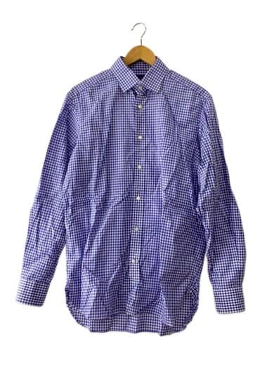 画像：POLO RALPH LAURENPurple Label/イタリア製/長袖シャツ/--/コットン/BLU/ギンガムCK1