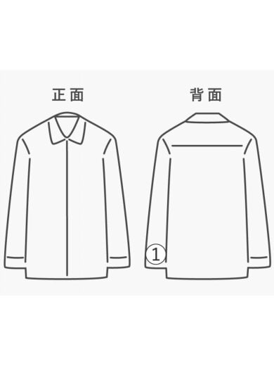 商品画像：グランパシャツ/フェード/長袖シャツ/--/コットン/GRY/無地 5