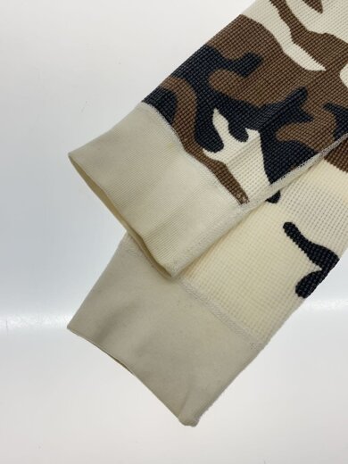 商品画像：首元汚れ有/袖汚れ有/長袖Tシャツ/M/コットン/WHT/カモフラ/101837 4