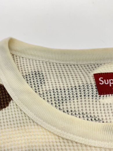 商品画像：首元汚れ有/袖汚れ有/長袖Tシャツ/M/コットン/WHT/カモフラ/101837 5