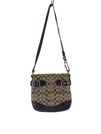 画像：COACHショルダーバッグ_シグネチャー/キャンバス/BRW/総柄1