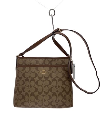 商品画像：ショルダーバッグ_シグネチャー_ブラウンレザー/PVC/BRW/総柄 1