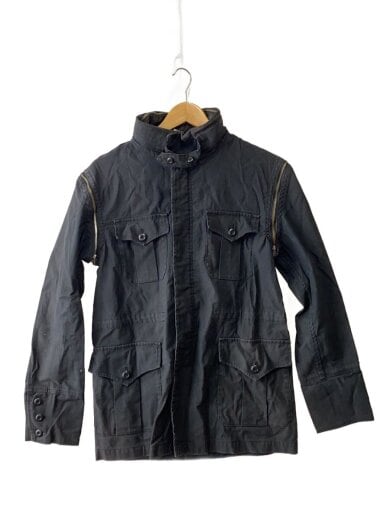 商品画像：フィールドジャケット/肩ジップギミック/ジャケット/M/コットン/BLK/無地/35-05BC11// 1