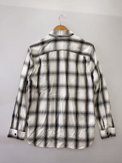 商品画像：オンブレシャツ/長袖シャツ/L/コットン/WHT/チェック/151945// 2