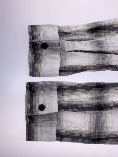 商品画像：オンブレシャツ/長袖シャツ/L/コットン/WHT/チェック/151945// 5