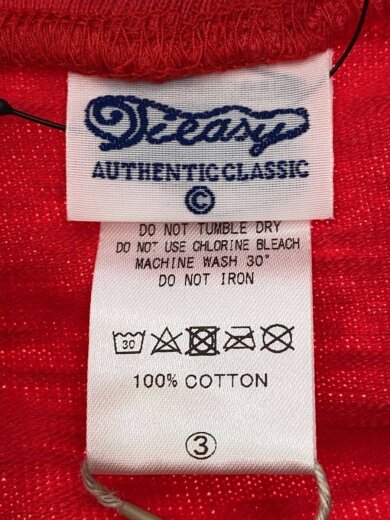 商品画像：長袖Tシャツ/3/コットン/RED/無地/te001bg-m 3