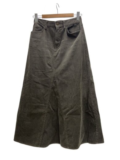 商品画像：ロングスカート/38/コーデュロイ/KHK/無地/25-060-200-8050-3-0 1