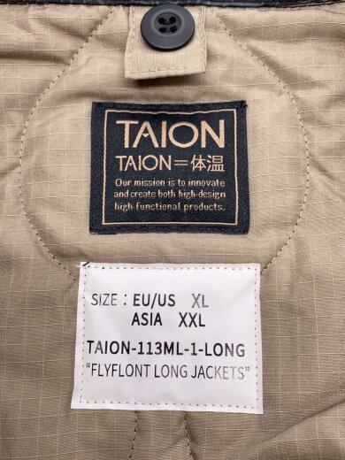 商品画像：ダウンジャケット/XXL/ポリエステル/GRY/ペーズリー/TAION-113ML-1LONG// 3