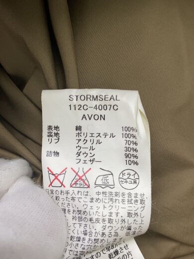 商品画像：STORMSEAL/ダウンジャケット/34/コットン/CML/112C-4007C 4