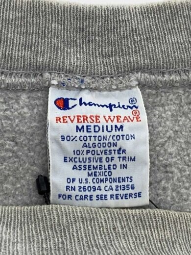 商品画像：スウェット/M/コットン/GRY/首回り汚れ 3