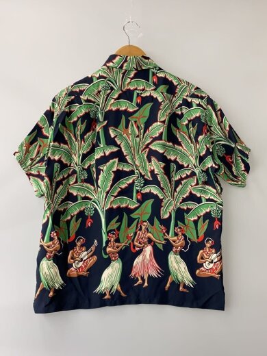商品画像：19SS/BANANA TREES/アロハシャツ/M/レーヨン/NVY/GRN/総柄/SS38202// 2