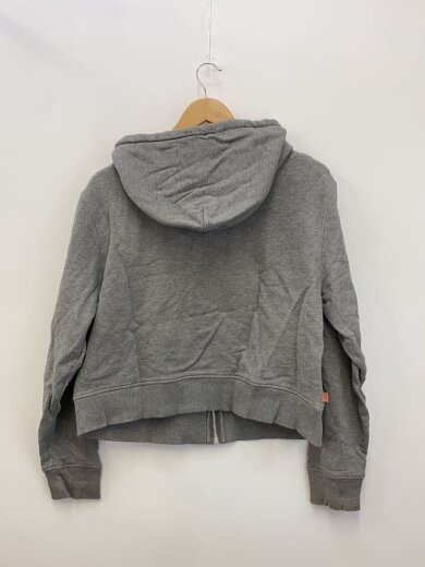 商品画像：ジップパーカー/M/コットン/GRY/無地 2