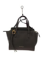 ハンドバッグ/レザー/GRY/無地/EE-2 F478