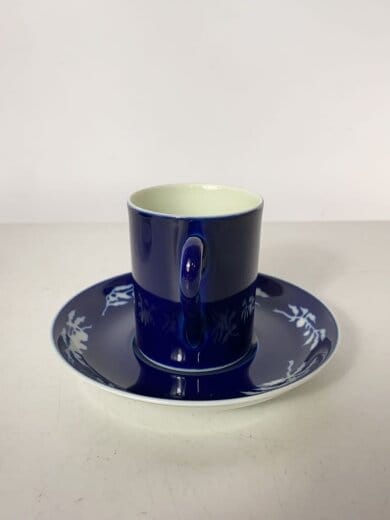 商品画像：明染付白抜紋/コーヒー/カップ&ソーサー/4点セット/NVY 2