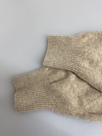 商品画像：ニット・セーター(薄手)/38/ウール/KHK/無地/55N10-660-42 6