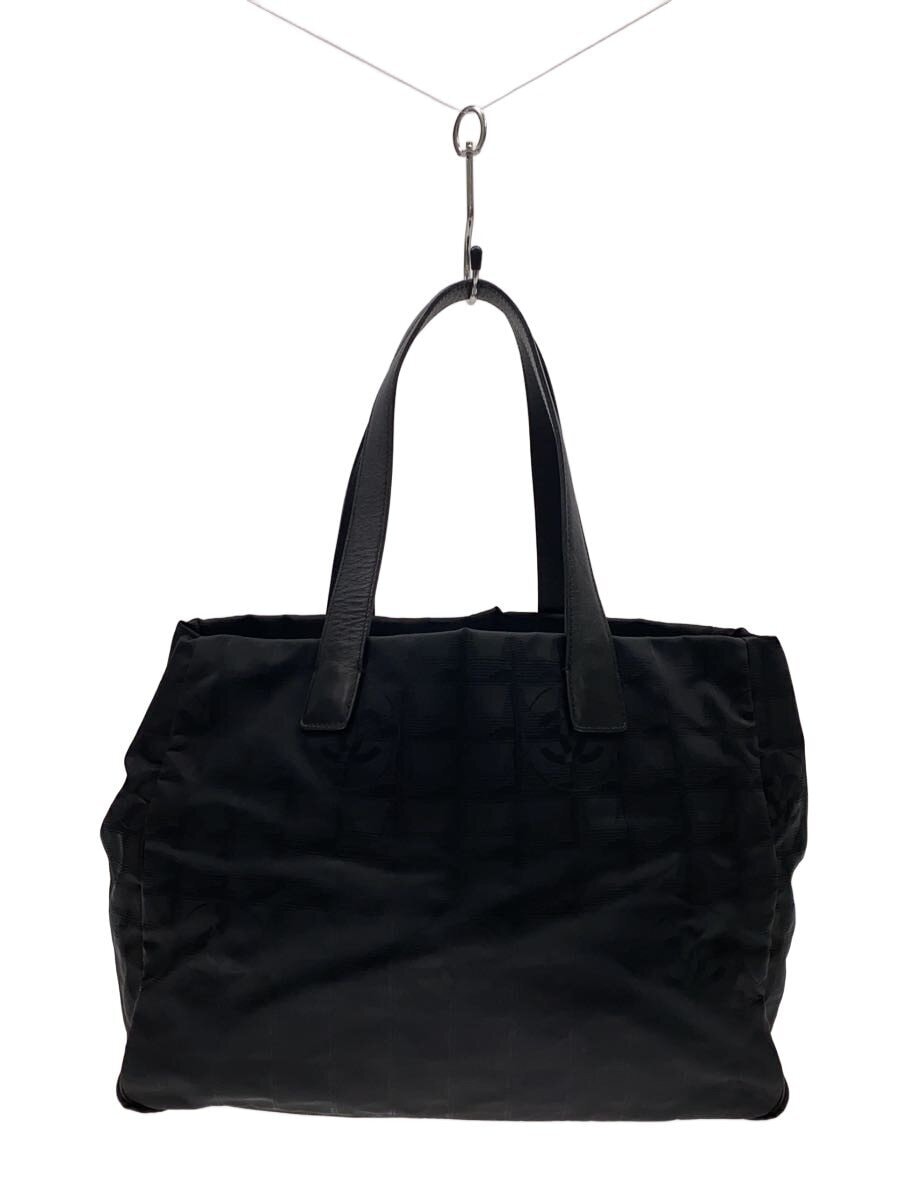 CHANEL / トートMM_ニュートラベルライン_ナイロン_BLK/ナイロン/BLK