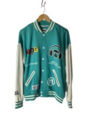 MOONFACE GRAPHIC VARSITY JACKET/L/コットン/GRN/AAPSWM9595XAJ