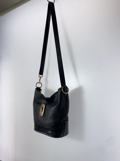 商品画像：ショルダーバッグ/レザー/BLK/F72808// 2