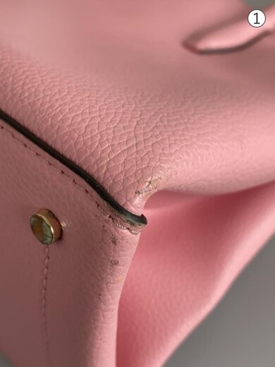 商品画像：ハンドバッグ/レザー/PNK/無地 7