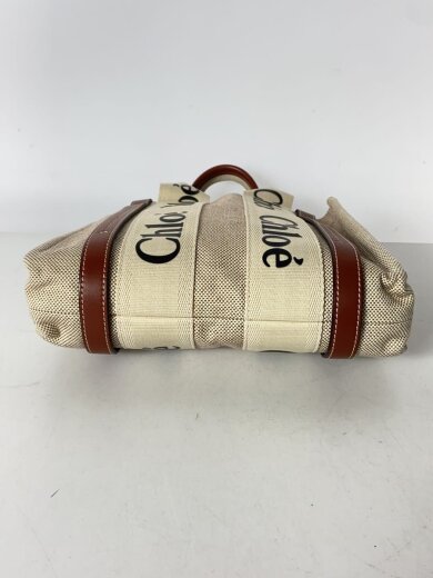商品画像：Woody/スモールウッディ/ハンドバッグ/キャンバス/BEG/無地 4