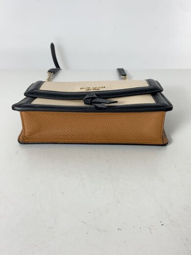 商品画像：ノット カラーブロック フラップ クロスボディ/ショルダーバッグ/牛革/CRM/無地 4