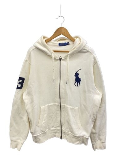 商品画像：ジップパーカー/XL/コットン/CRM/無地 1