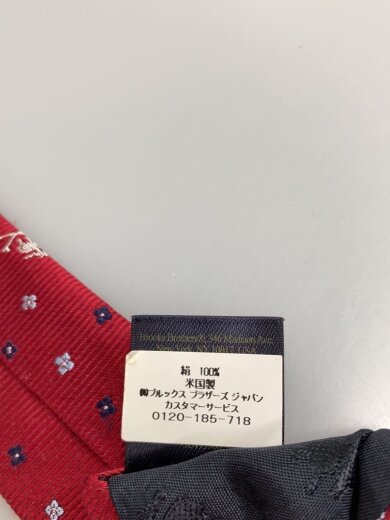 商品画像：ネクタイ/コットン/RED/総柄/メンズ 4