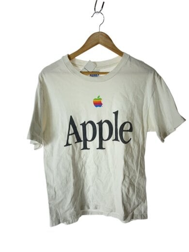 商品画像：90s/Apple/企業ロゴ/シングルステッチ/Tシャツ/M/コットン/WHT/無地 1