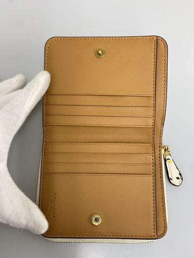 商品画像：2つ折り財布/レザー/IVO/花柄/レディース/CR555 4