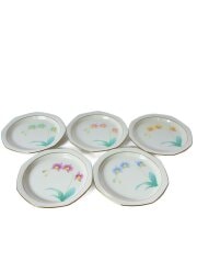 胡蝶蘭/中皿揃/皿/5点セット/WHT/有田焼/W514-FK