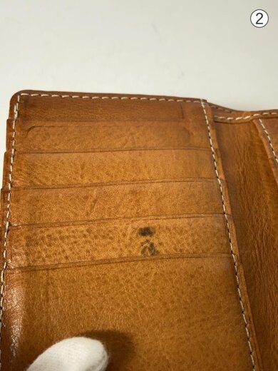 商品画像：piccino/2つ折り財布/レザー/KHK/無地/レディース 7