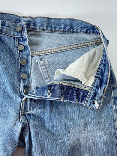 商品画像：66前期/ボタン裏6/隠しリベット/ストレートパンツ/コットン/IDG/無地 3