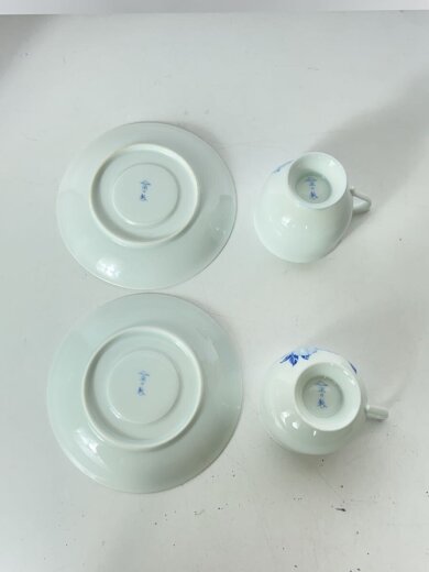 商品画像：オリエンタルブルー/ペア珈琲碗皿/カップ&ソーサー/2点セット/BLU/0944-192 7