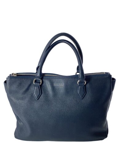 商品画像：ハンドバッグ/レザー/NVY/無地 1